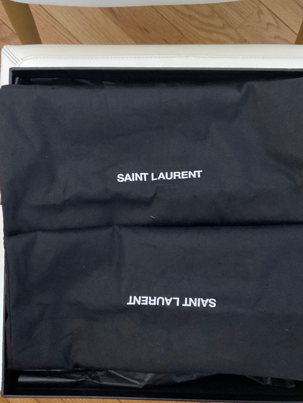 Saint Laurent Black Cassandra wedges